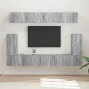 Set mobile TV 5 pcs Grigio Sonoma Legno multistrato 3409093