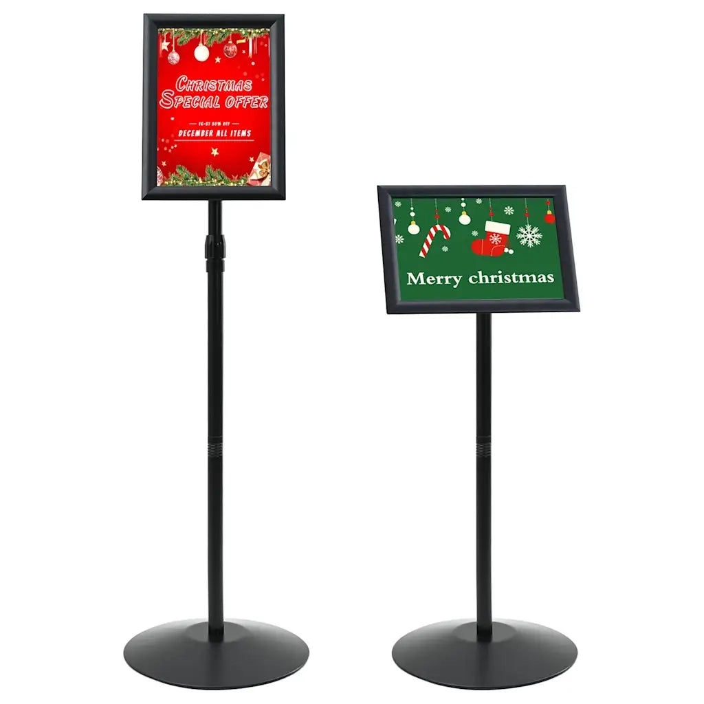 Supporto Poster a Piedistallo Argento a4 PVC e Acciaio