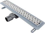 Drenaggio da bagno a goccia rotante 50 cm in acciaio inossidabile 304 - griglia ABS - chiusura odore - scarico bagno