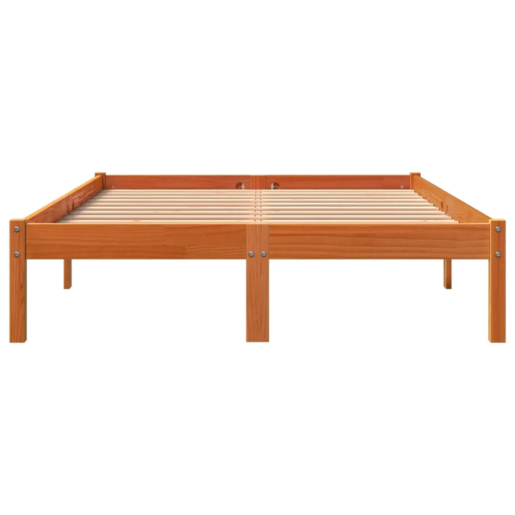 Giroletto senza Materasso Marrone Cera 120x200 cm Legno di Pino 844854