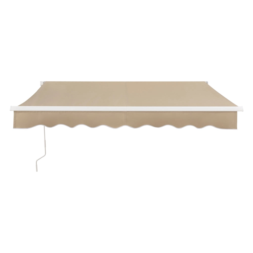 Tenda da Sole a Muro Bitonto con Bracci Estensibili e Manovella 350 x 250 cm (LxP) Beige [en.casa]