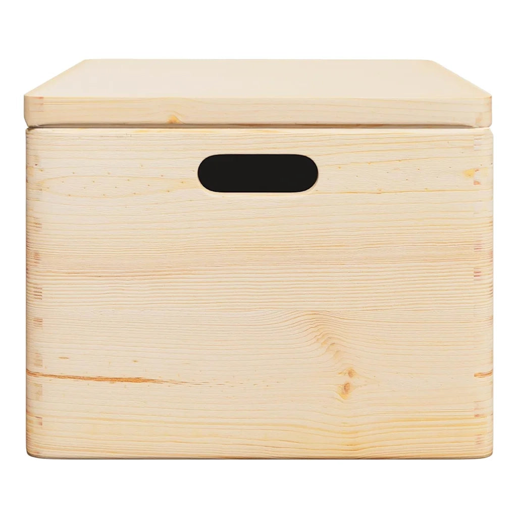 Scatola in Legno con Coperchio&Manici 40x30x23 cm Legno di Pino 4017392
