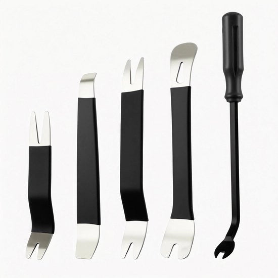Kit di Demontaggio Auto, Strumenti per la Rimozione di Pannelli e Portiere, Set di Strumenti per la Rimozione di Pannelli e Portiere Universali (5, Nero)
