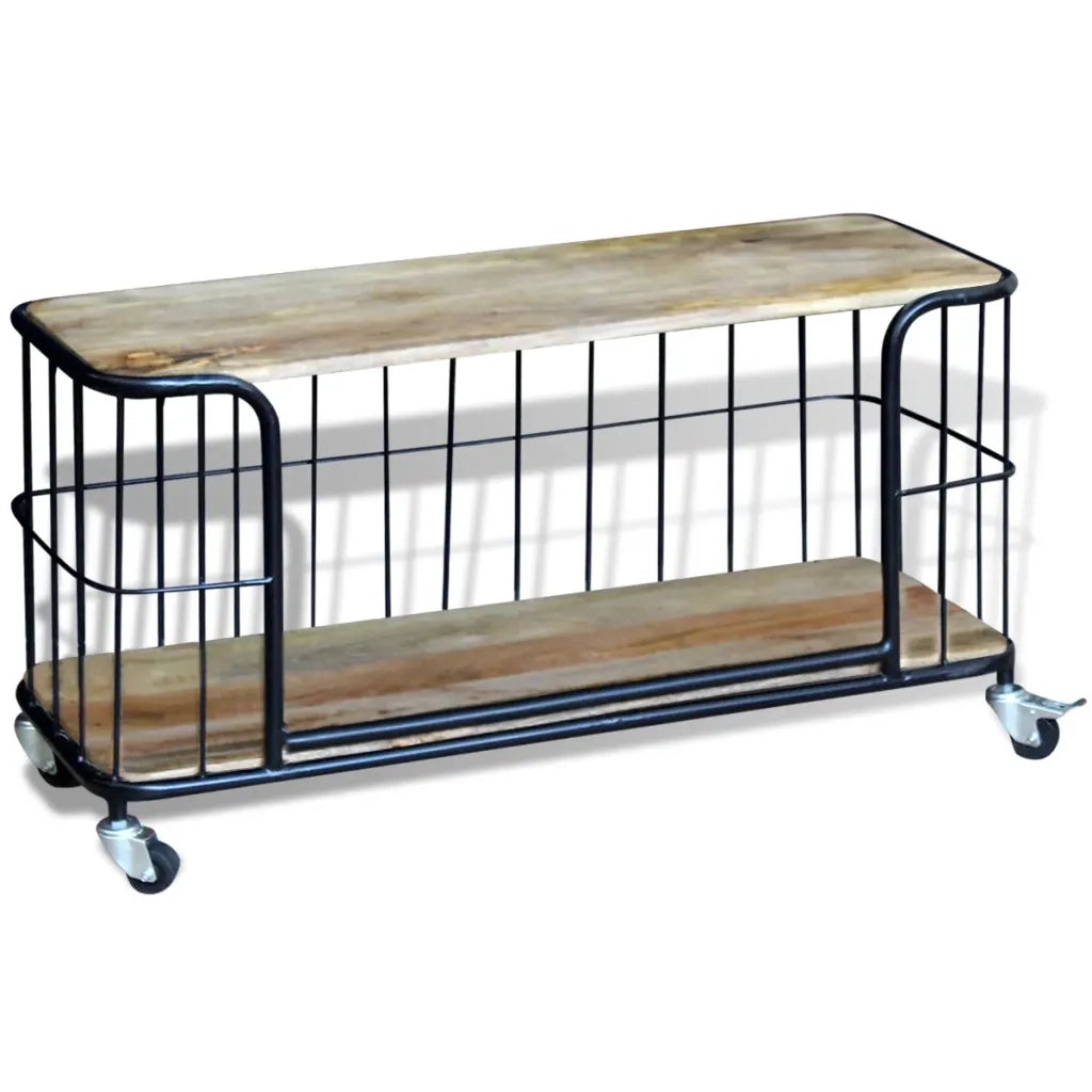 Mobile Porta TV-Mobile per TV-Credenza TV in Solido Legno di Mango 100x40x45 cm