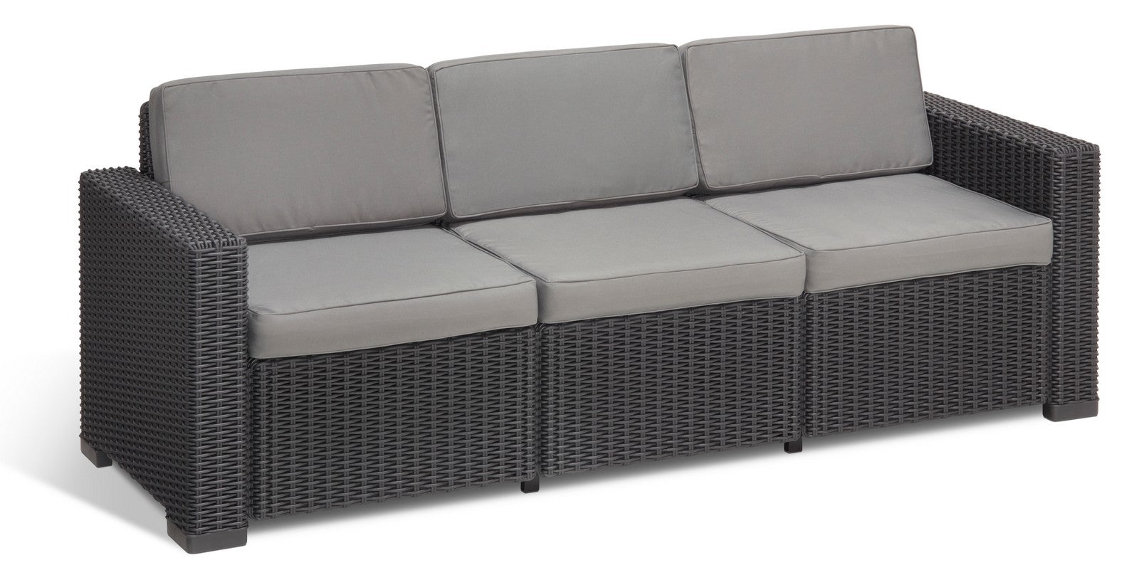 allibert 'california'divano graphite con cuscini 3 posti. cod:ferx.93793