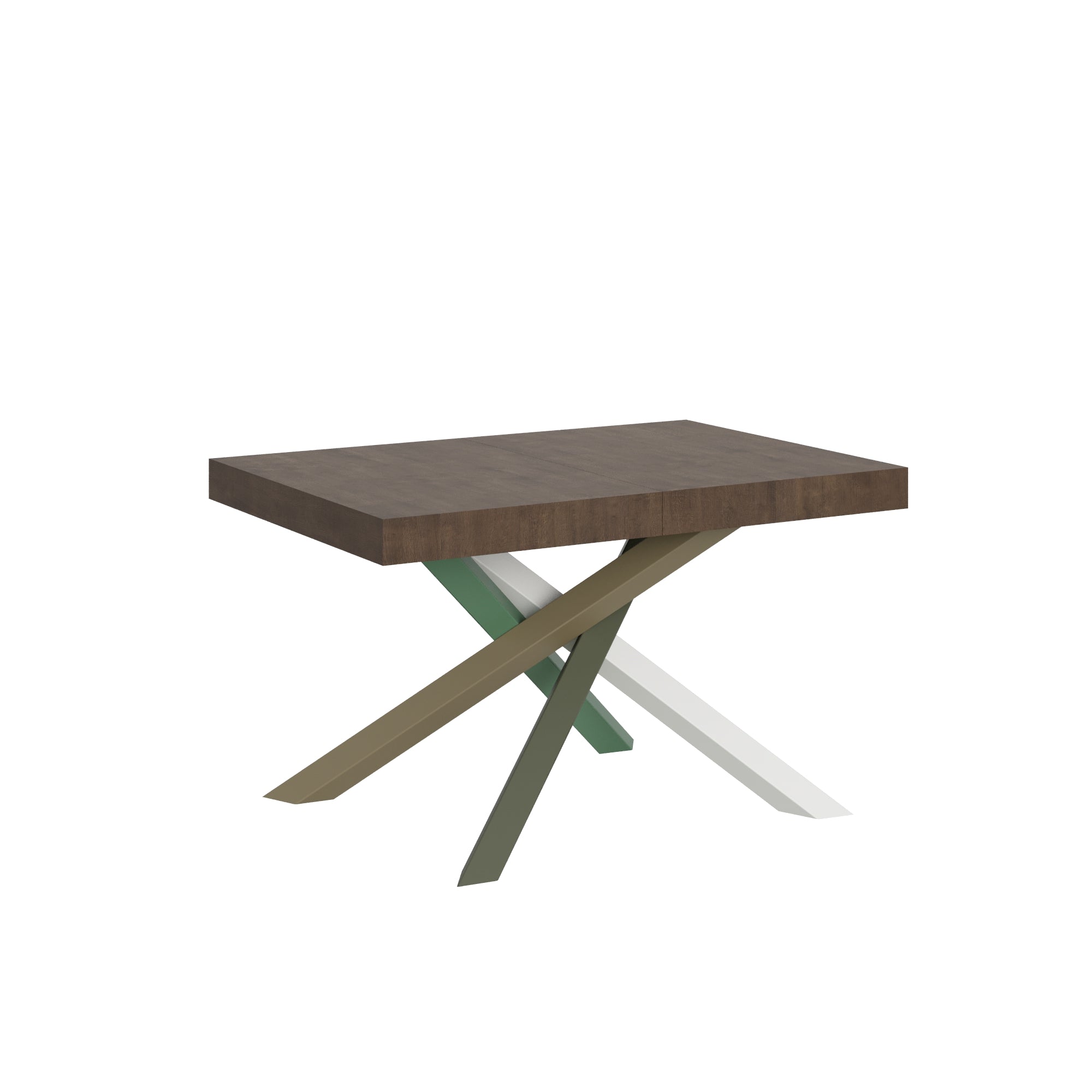 Tavolo Allungabile 120/380x90 cm Volantis Noce Gambe Multicolore 4/A