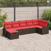 Set Divano da Giardino con cuscino 7 pcs Marrone polyrattan 3360435