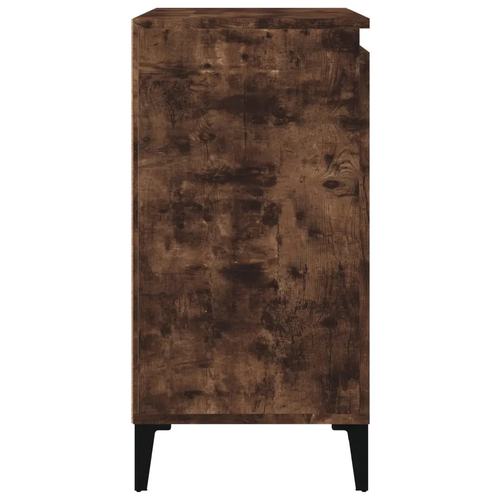 Comodino | Armadio da Notte | Mobiletto da notte Rovere Fumo 40x35x70 cm Legno Multistrato