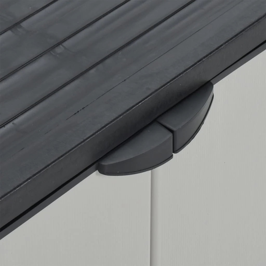 Pattumiera per rifiuti da giardino 68 x 40 x 85 cm PP grigio e nero 02_0006035
