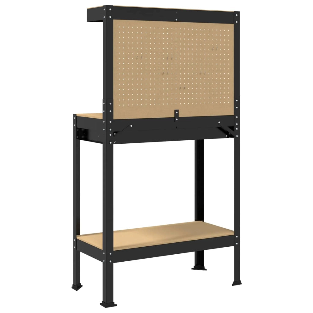 Banco da lavoro con cassetto Nero 81 x 41 x 145 cm 42020129