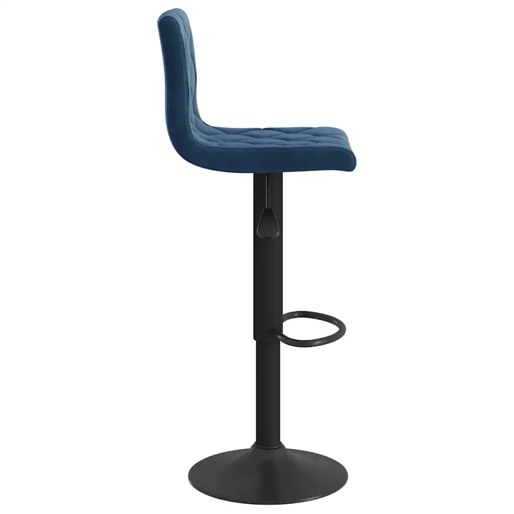 vidaXL Sgabelli da Bar 2 pz Blu in Velluto
