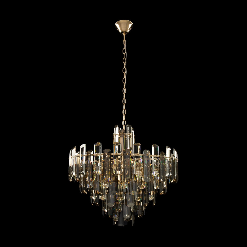 Maytoni Lampadario contemporaneo Flare 8 luci E14 oro metallo vetro