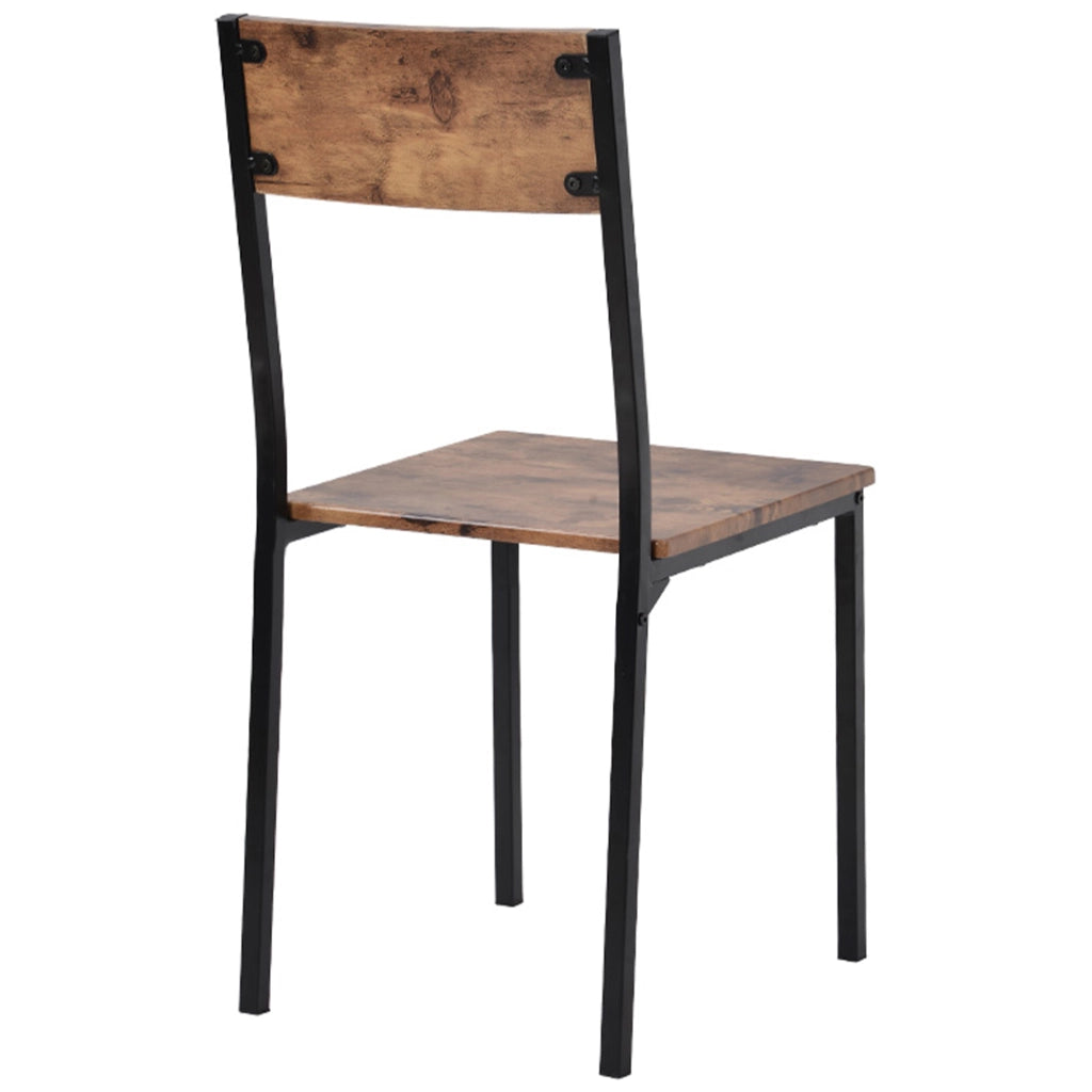 SET PRANZO 70x70x75 cm Marrone in metallo Set da 3 pezzi