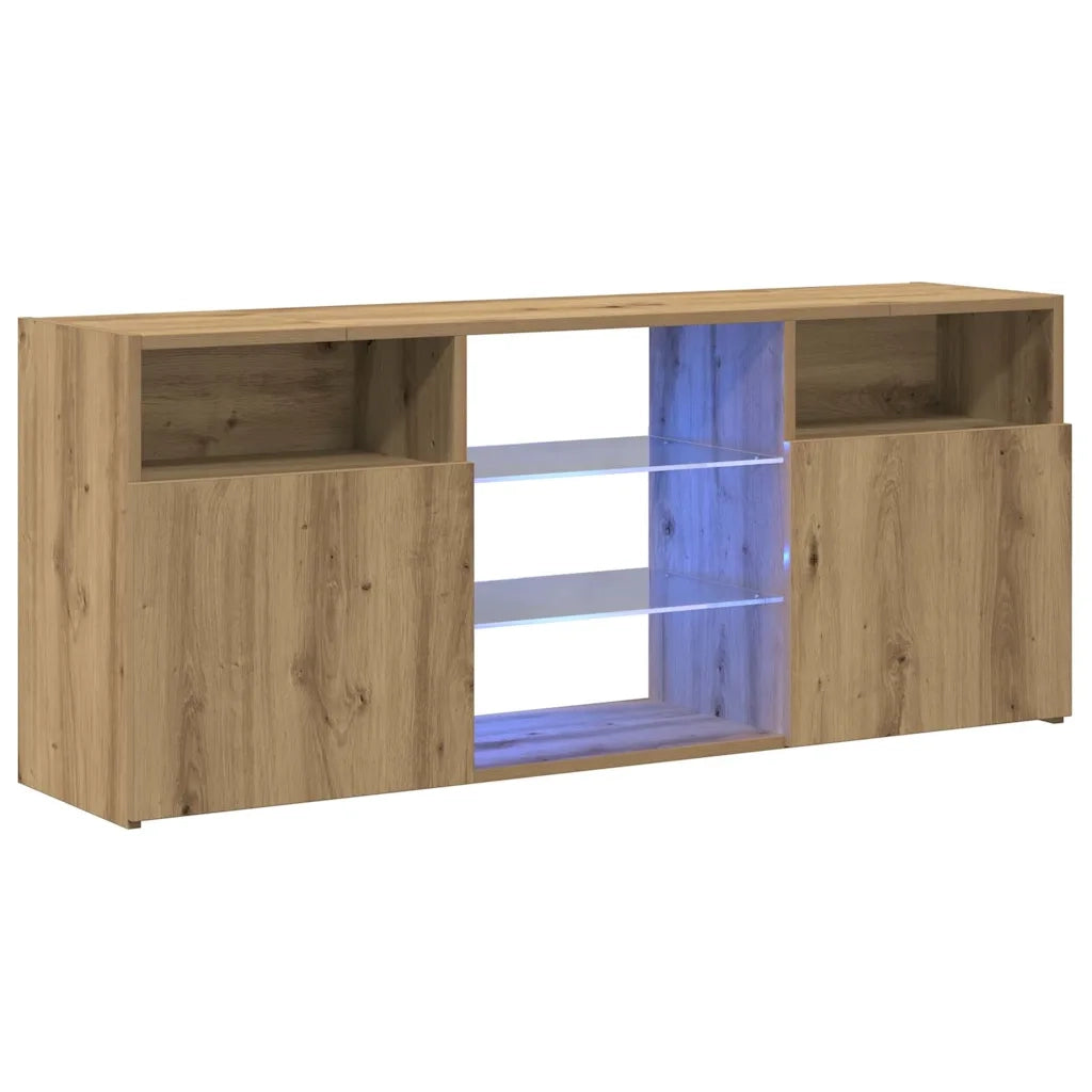 Mobile Porta TV con LED Artigianale 120x30x50 cm Multistrato 856352