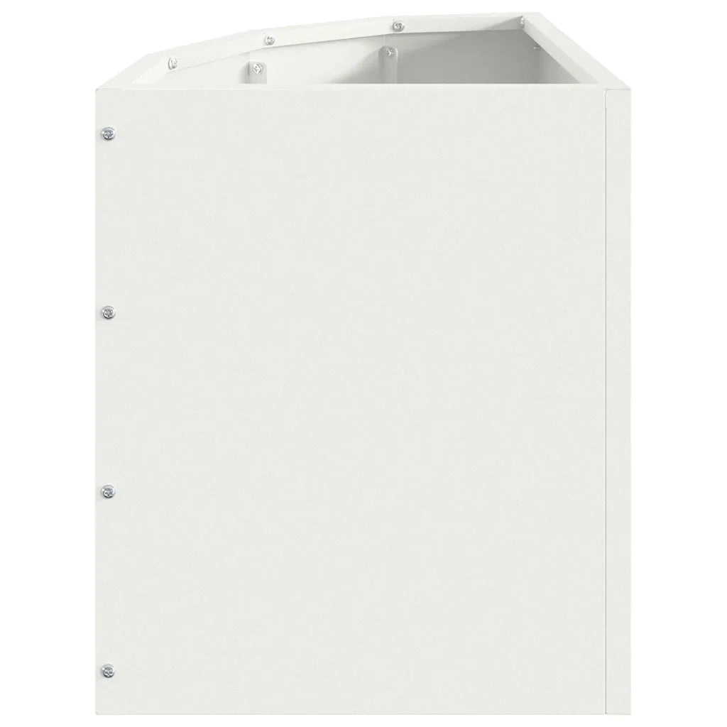 Fioriera angolare moderna ottimizzata per esterno 30 x 30 x 35 cm in acciaio bianco 02_0052895