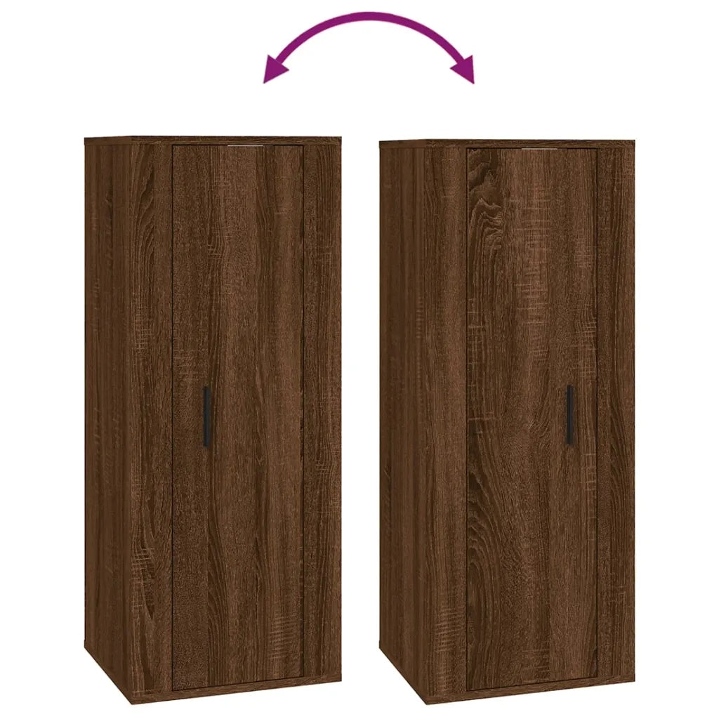 Mobile Porta TV a Parete Rovere Marrone 40x34,5x100 cm 816687
