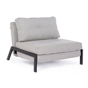Poltrona Letto Singola in Tessuto con Gambe Effetto Legno - HARRISON