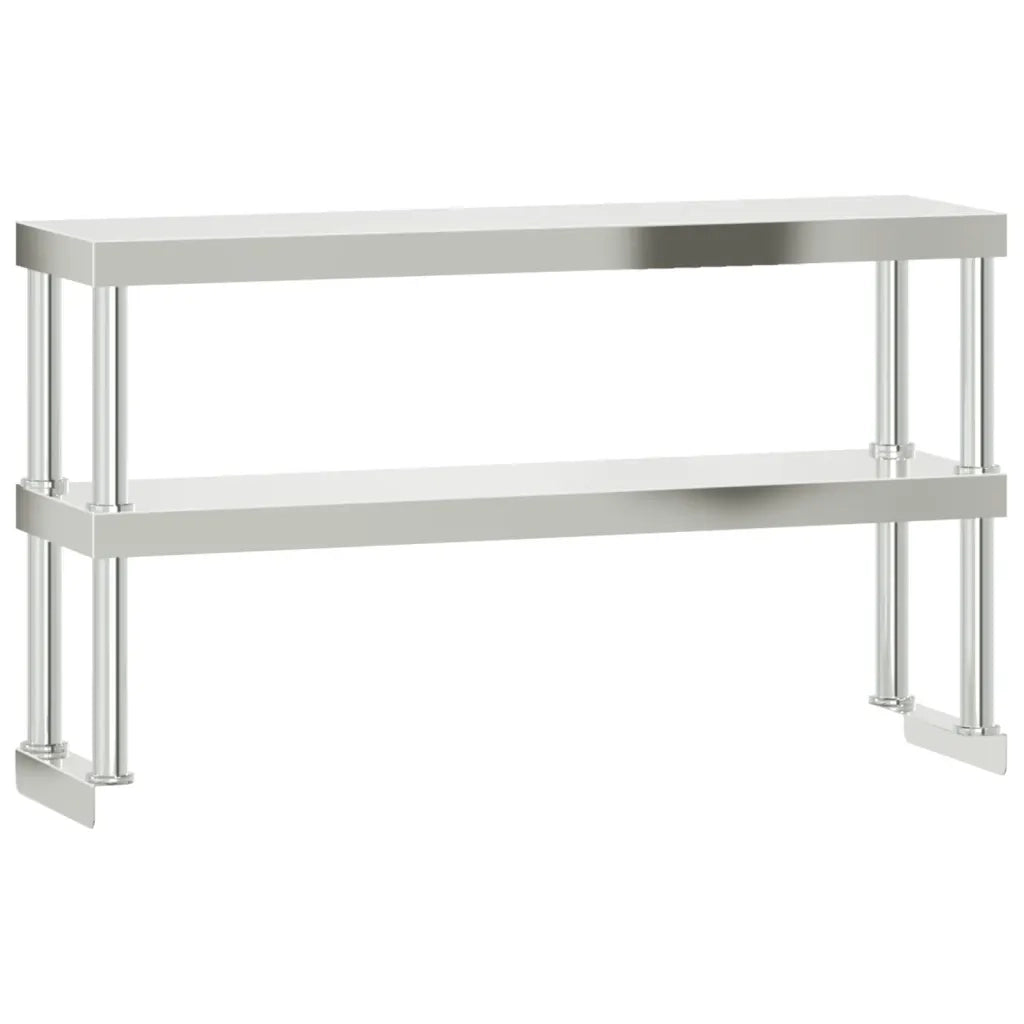 Tavolo Lavoro Cucina con Ripiano 110x55x150 cm Acciaio Inox CFW5341464