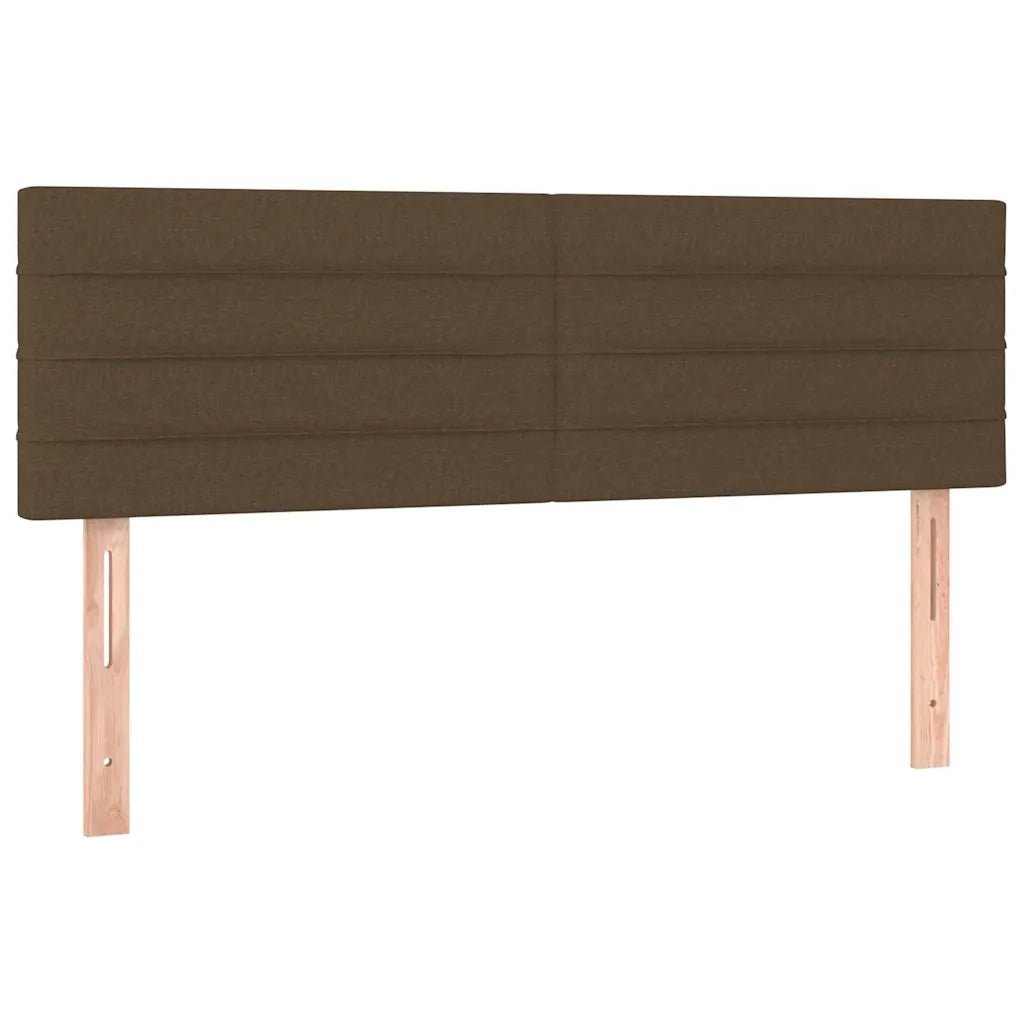 Giroletto a Molle con Materasso Marrone Scuro 140x200cm Tessuto 3129796
