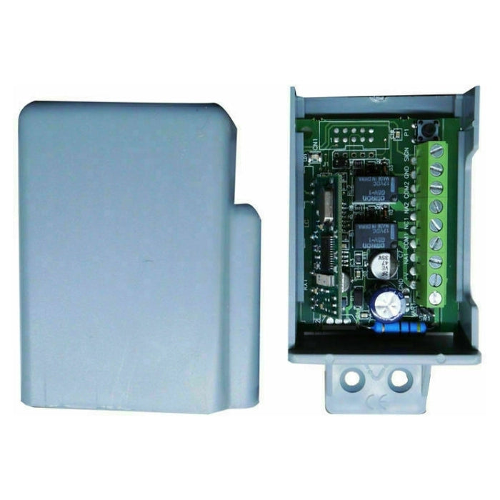 RADIORICEVENTE RX2 433,92 MHz BICANALE 12V 24V AUTOMATISMI ALLARME RADIOCOMANDI