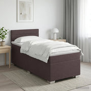 Letto box spring con materasso Marrone Scuro 80 x 200 cm 3450344
