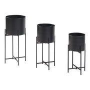 Set di 3 portavasi in metallo nero di varie dimensioni 03_0010629