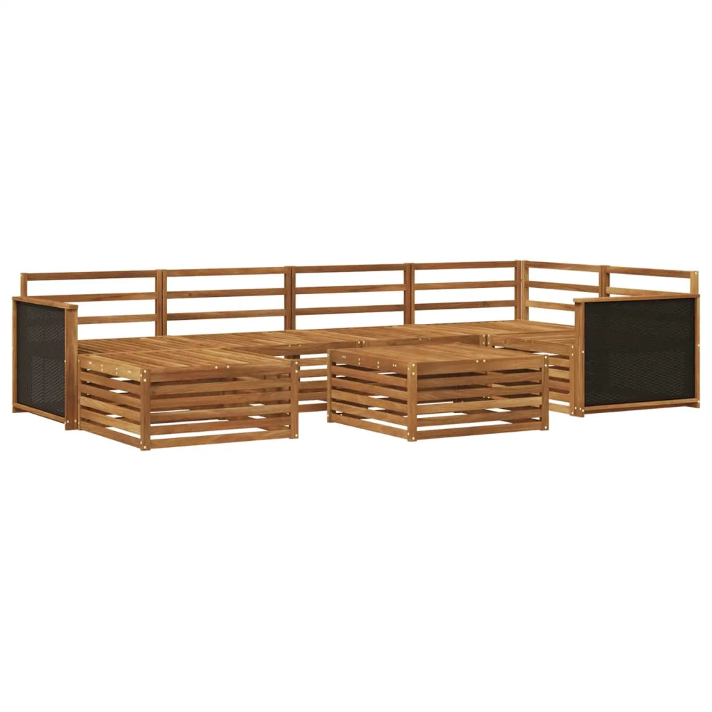 Set di divani da esterno 7 pz Naturale 3383582
