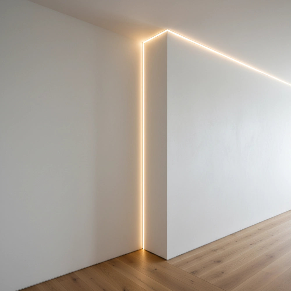 Semilavorato filomuro cartongesso alluminio led 8x200 cm 5 pezzi 10 m lineari