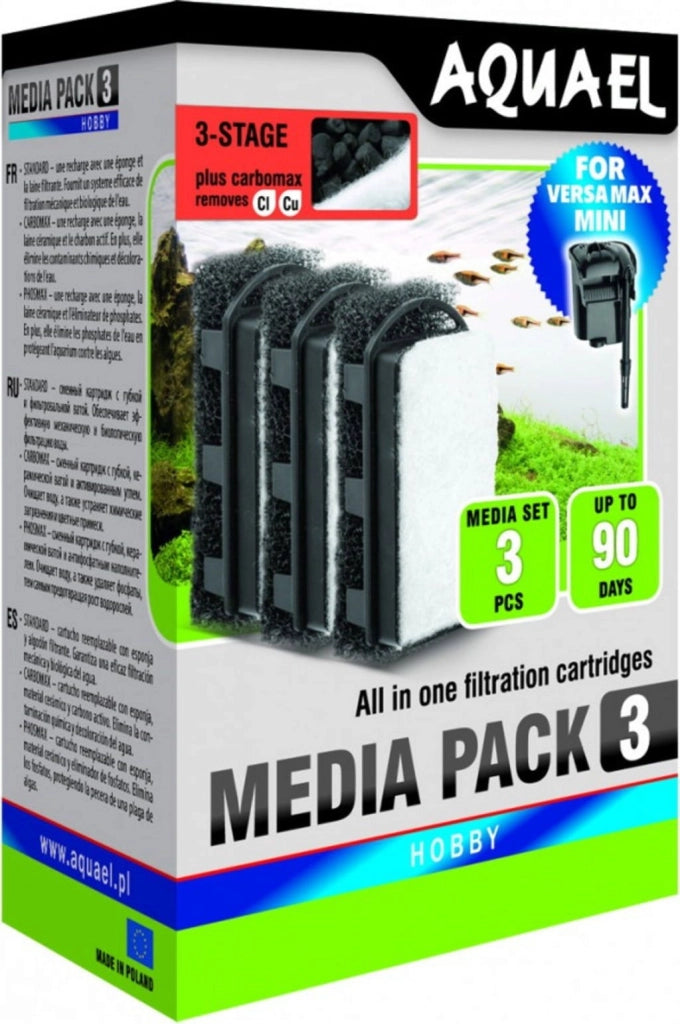 Aquael CarboMax Media Pack per Filtri Versamax Mini