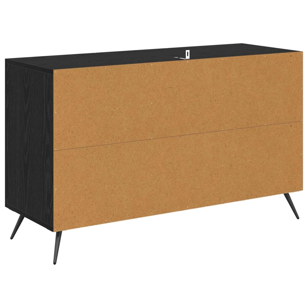 Credenza | Madia | Buffet da pranzo | Armadio da pranzo Rovere Nero 100 x 36 x 60 cm Legno multistrato