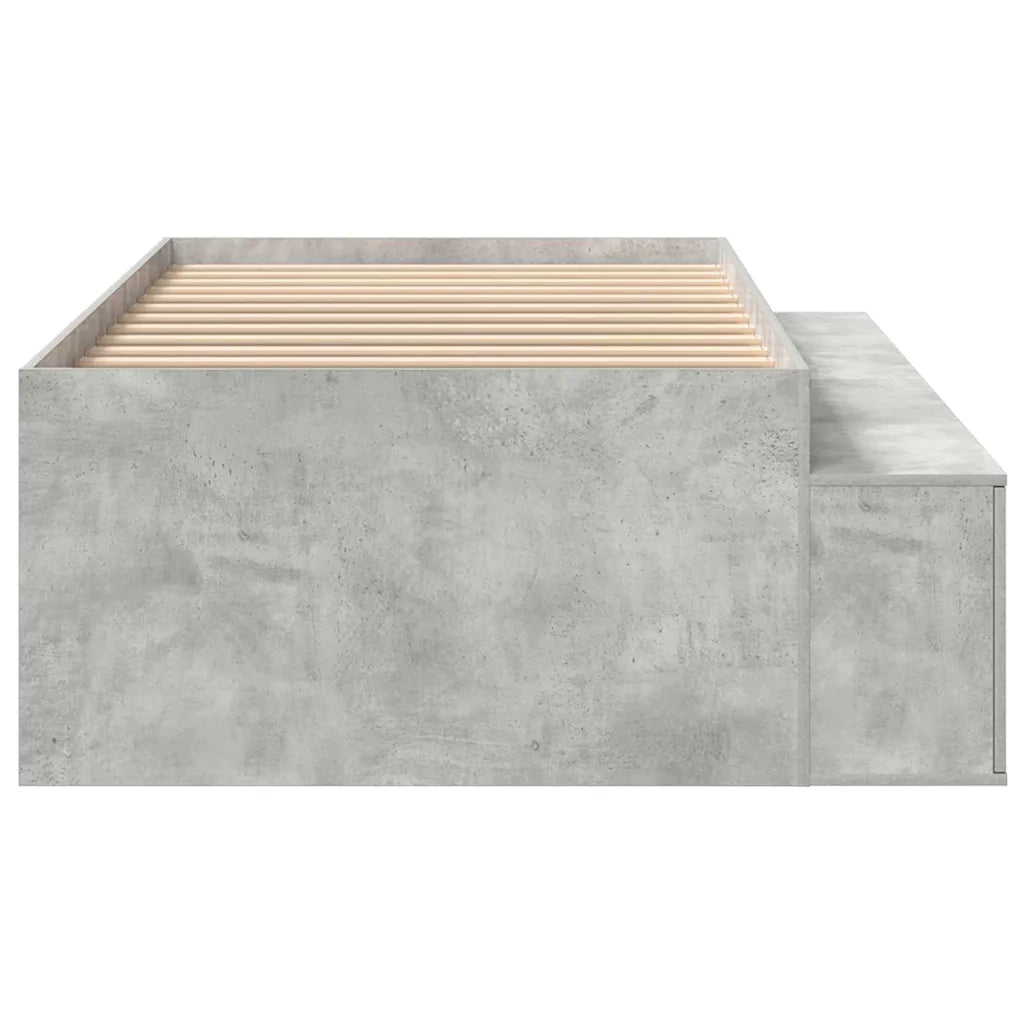 Struttura del letto con cassetto Grigio cemento 90 x 200 cm 3335192