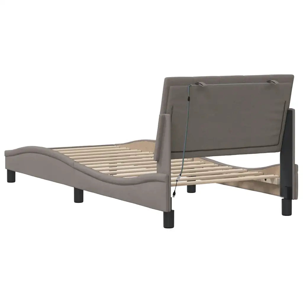 Giroletto senza Materasso Hanko Tortora 90x190 cm Tessuto 3310430