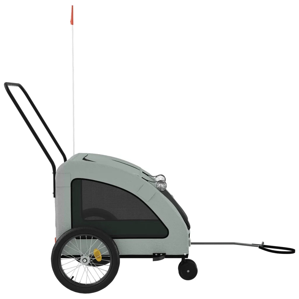 Rimorchio da Bici per Animali Grigio Oxford e Ferro CFW1960351