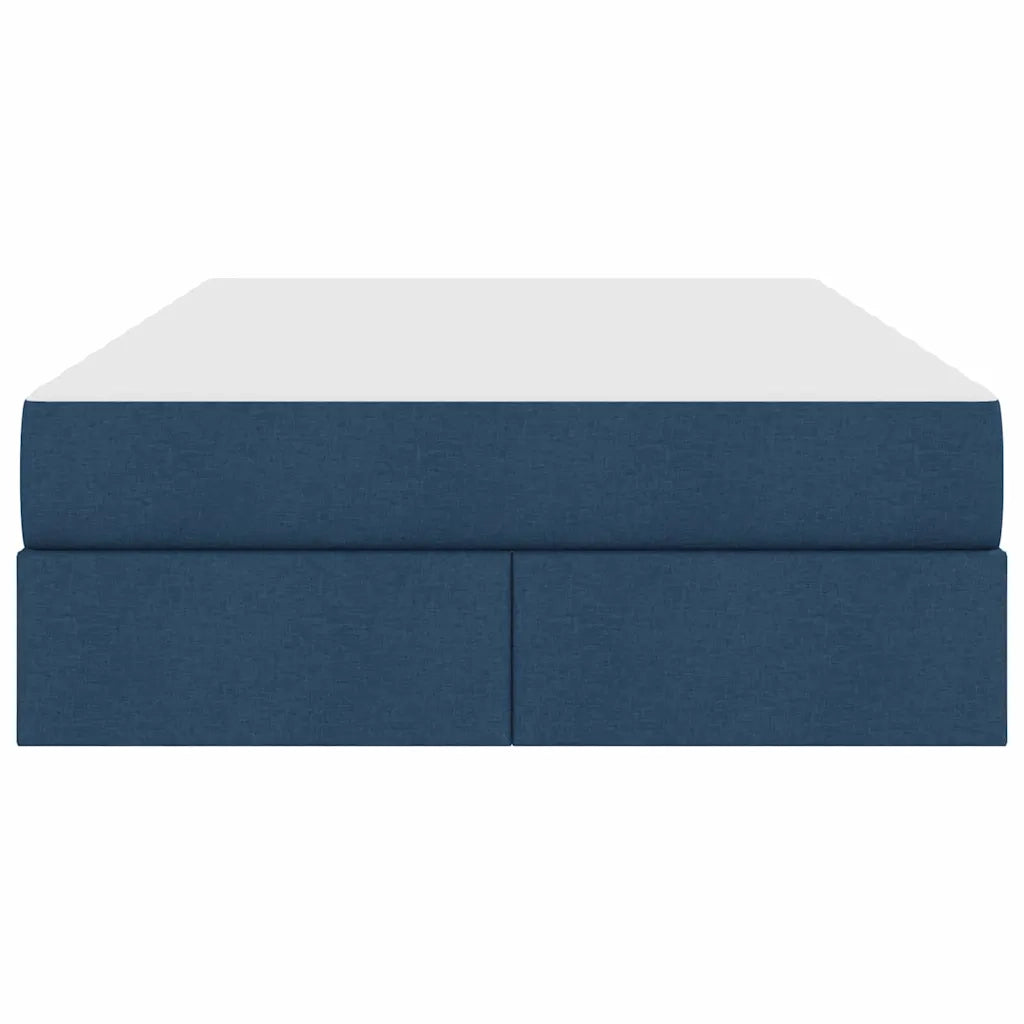 Letto con contenitore e materasso Blu 120 x 200 cm Poliestere