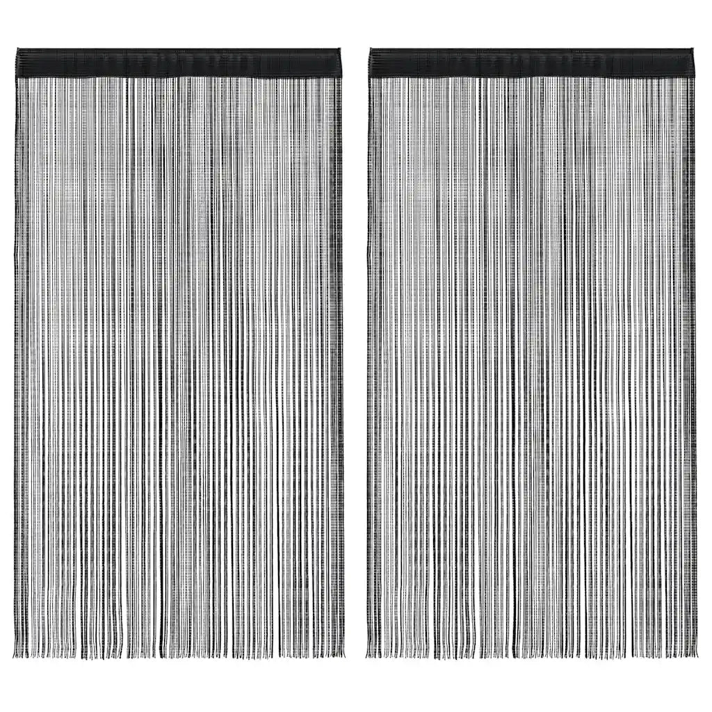 2 Pz Tende a Fili 140x250 cm Nere cod mxl 76142