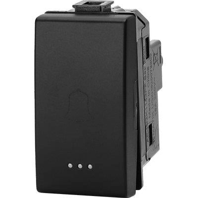 PULSANTE UNIPOLARE CAMPANELLO ABM - NERO VOLT 250 A 16- 8 pezzi