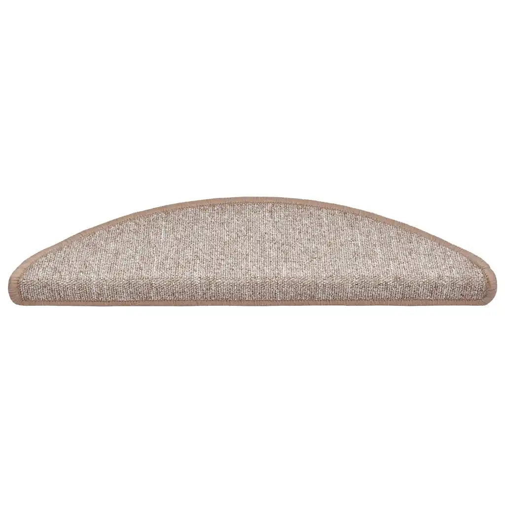 Tappetini per scale 30 pz 56x17x3 cm Marrone chiaro Semicircolari