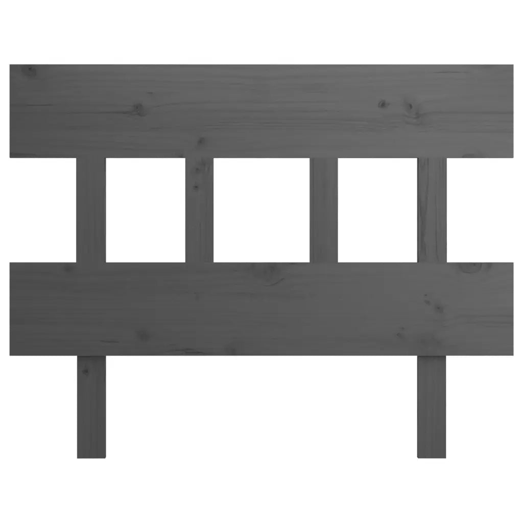Testiera | Testata per Letto Grigia 103,5x3x81 cm Legno Massello di Pino