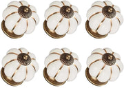 Pomponi ceramici 6 pezzi - Decorazione per mobili - Lega di alluminio - Adatti per cucine/camere da letto - 25 mm di apertura - Maniglie per porte