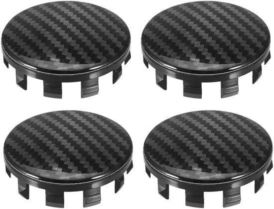 Viti universali 4 pezzi - Nero - Plastica - Universale centri ruote - Diametro esterno 56 mm - Altezza 17 mm - Viti ruota