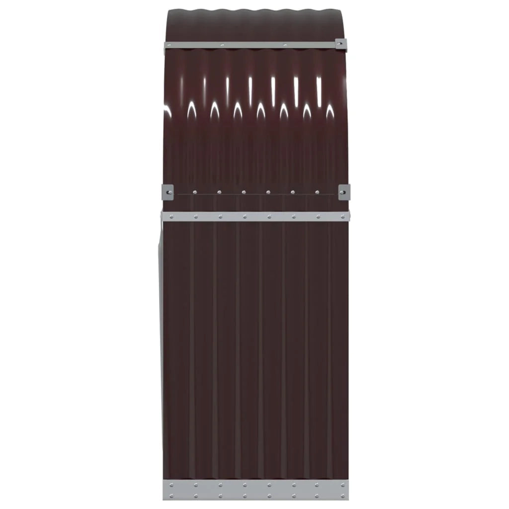 Portalegna 80 x 45 x 120 cm acciaio zincato marrone 02_0043784
