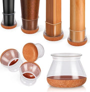 32 pezzi di copritappo in silicone per gambe di tavolo - copritappi per gambe di tavolo - rotondi - copritappi - rivestiti di velluto - copritappi in velluto - tavoli - 281-40 mm