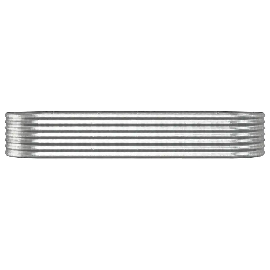 Letto Giardino Acciaio Zincato 224x80x36cm Argento 318922