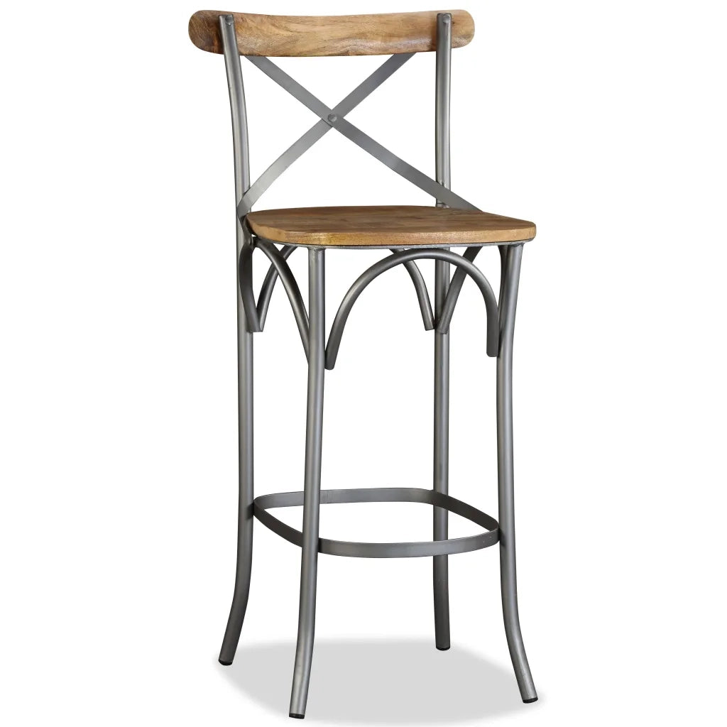Sgabello da Bar in Legno Massello di Mango cod mxl 73454
