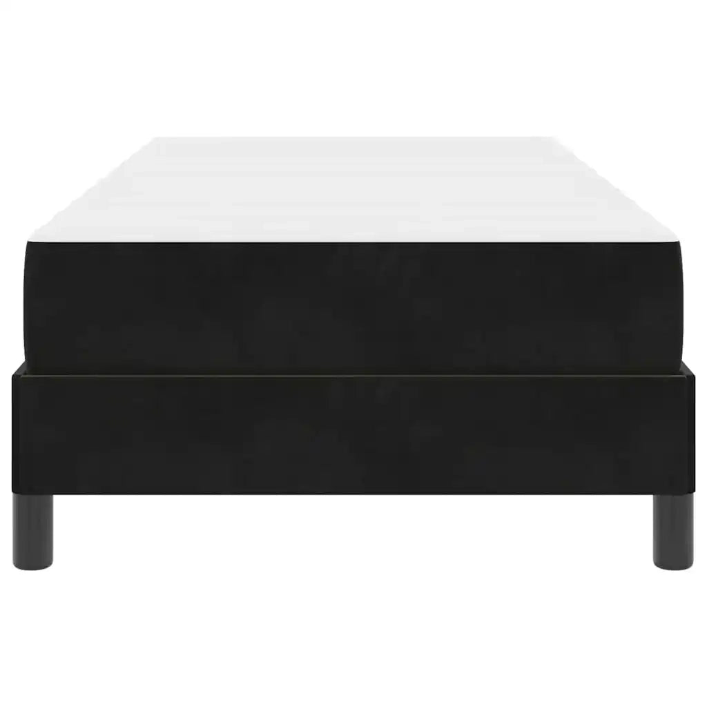 Letto a molle con materasso Nero 80 x 220 cm Tessuto