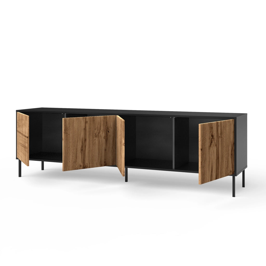 Buffet 4 ante BUDAPEST-S nero/quercia