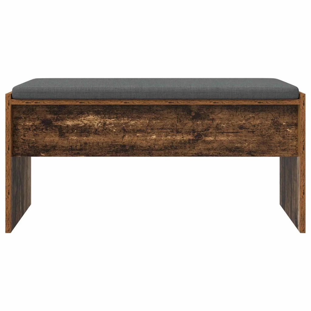 Panca per ingresso con cuscino Legno vecchio 83 x 38 x 40 cm