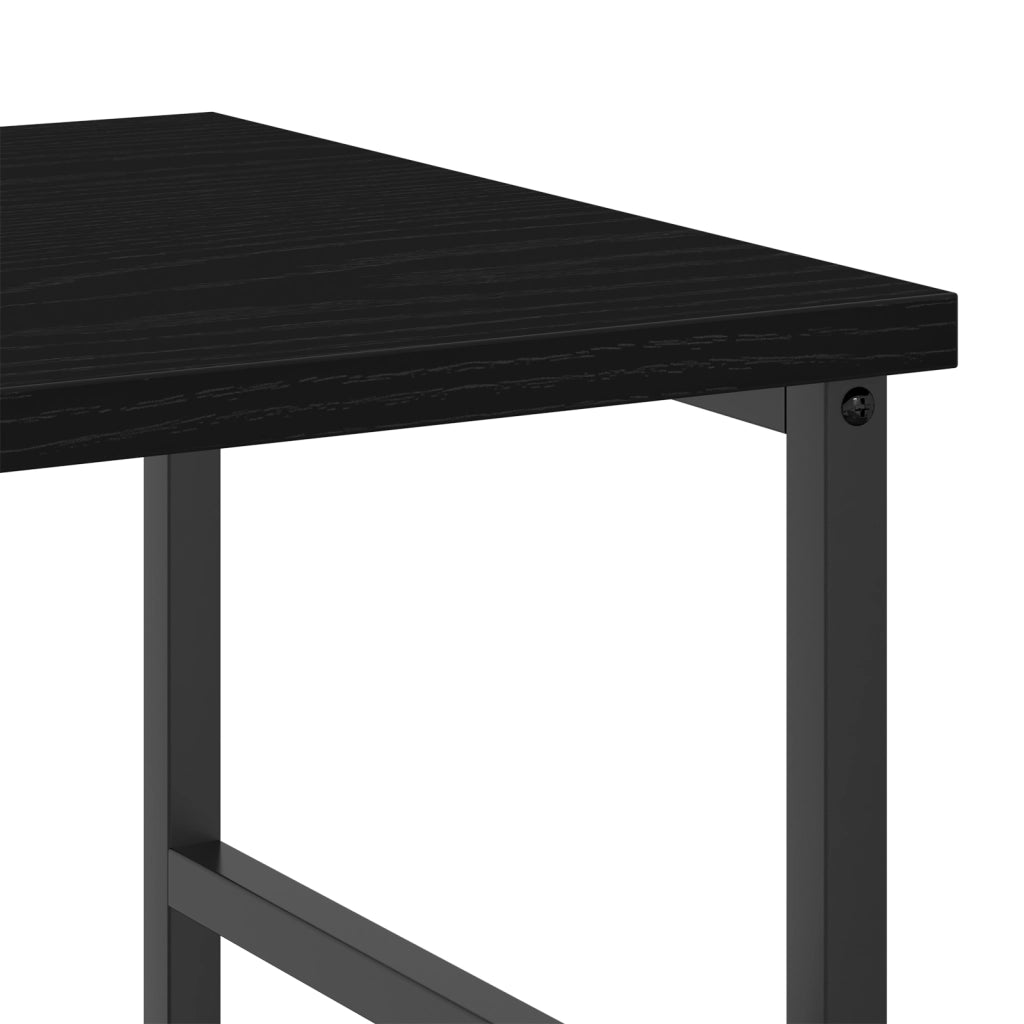 Libreria Nero Rovere 50x33x117,5 cm Legno ingegnerizzato e Acciaio