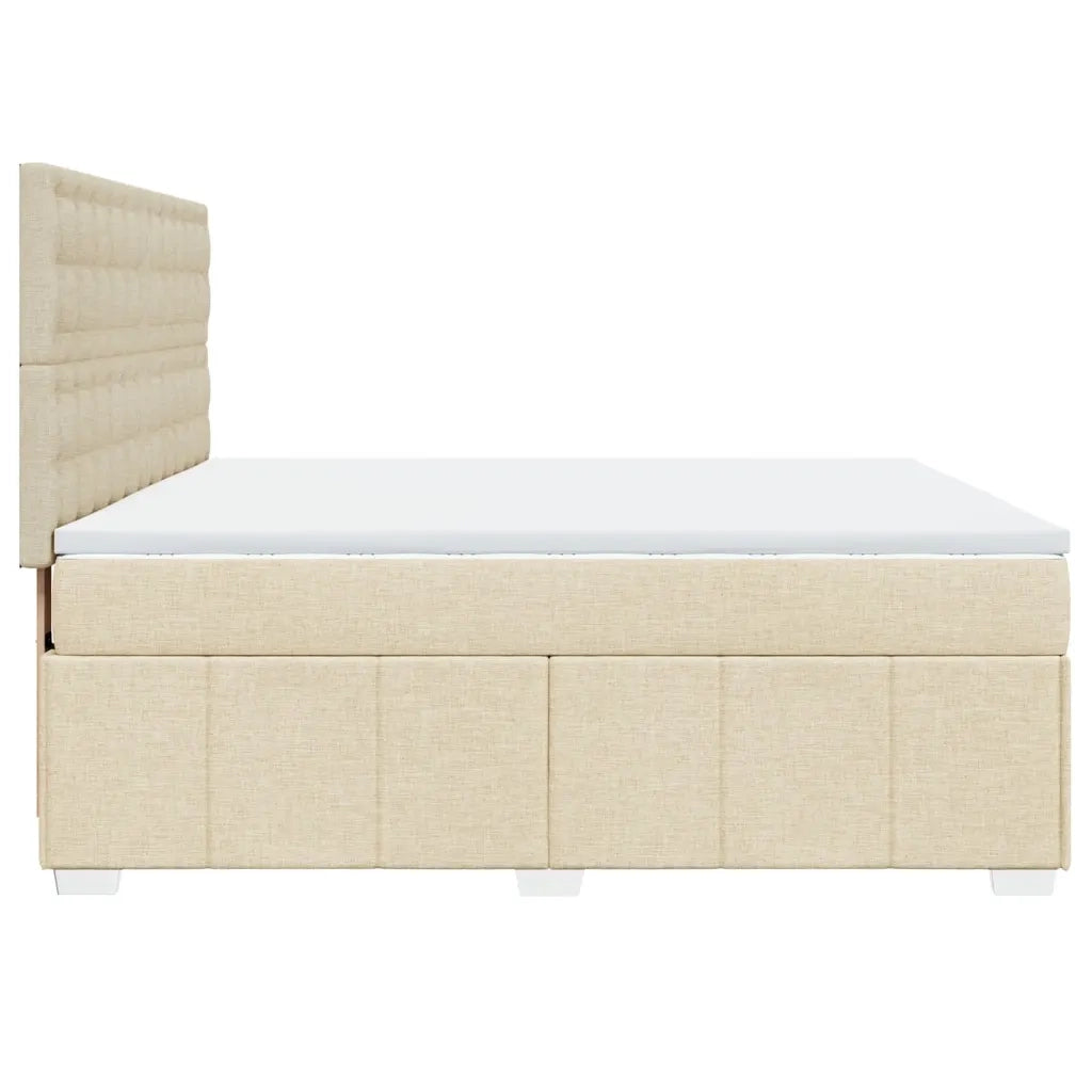 Giroletto a Molle con Materasso Crema 180x200 cm in Tessuto 3291766