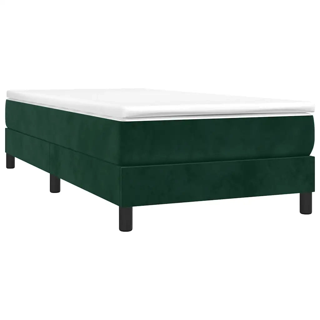 Giroletto senza Materasso Verde Scuro 80x200 cm in Velluto